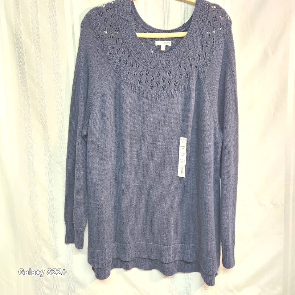 SOMONA BLUE PLUS SIZE LONGSLEEVE SWEATER SIZE XXL
